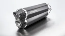REMUS 8, slip on (muffler with connecting tube), stainless steel black, 65mm, incl. EC homologation