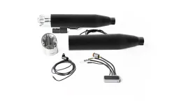 1 x Terminale di scarico CUSTOM Slip-On Ø 102 mm senza catalizzatore (terminali selezionabili), ASC, acciaio inox nero, OMOLOGAZIONE (CE)