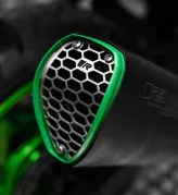 Slip On REMUS NXT Sport Exhaust Kawasaki Z500 / Ninja 500, stainless steel black with green, NO ECE type approval