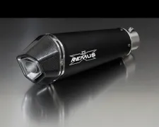 HYPERCONE, complete system (header, racing conntecting tube and rear muffler), stainless steel black, RACE (no EEC), 65 mm