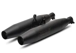 REMUS Slip On Tapered muffler Sport Exhaust Bonneville, left/right Ø 84 mm, with catalytic converter, stainless steel black, incl. (EC-approval)