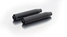 2 x Terminali di scarico CUSTOM Slip-On Ø 90 mm incl. catalizzatore (terminali selezionabili), ASC, acciaio inox nero, omologazione (CE-)