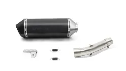 OKAMI Slip On (sport exhaust with connecting tube), Stainless steel black, NO (EC-) APPROVAL