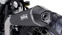 HYPERCONE, RACING slip on (silenziatore con tubo di collegamento rialzato), acciaio inox nero, senza omologazione CE